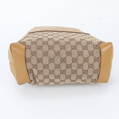 Gucci GG Canvas Leather Tote Shoulder Hand Brown — view 5