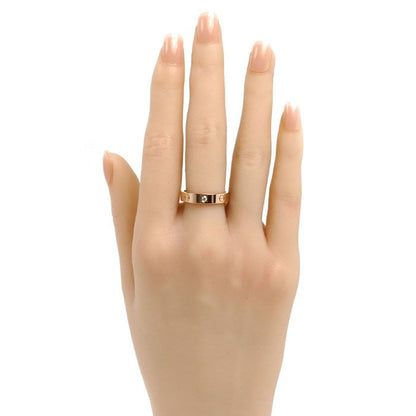 Cartier 18k Pink Gold Mini Love Diamond Ring — view 7
