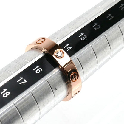 Cartier 18k Pink Gold Mini Love Diamond Ring — view 6