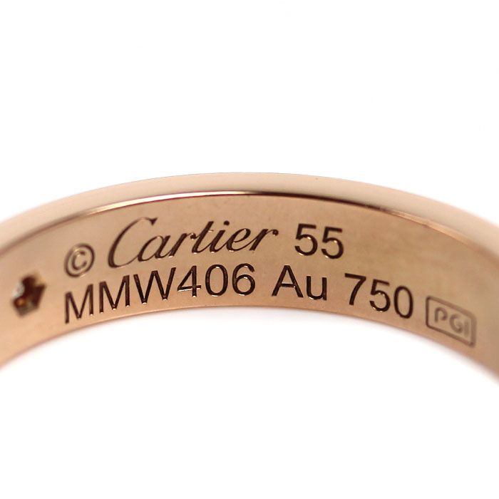 Cartier 18k Pink Gold Mini Love Diamond Ring — view 5