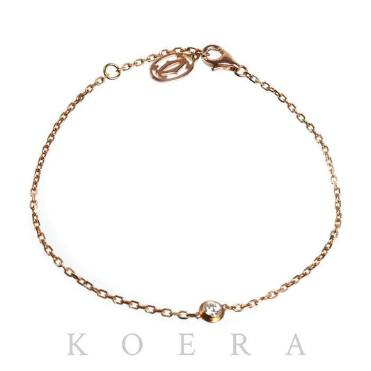 Cartier 18k Pink Gold D'amour SM Bracelet Diamond 16.5/18.5