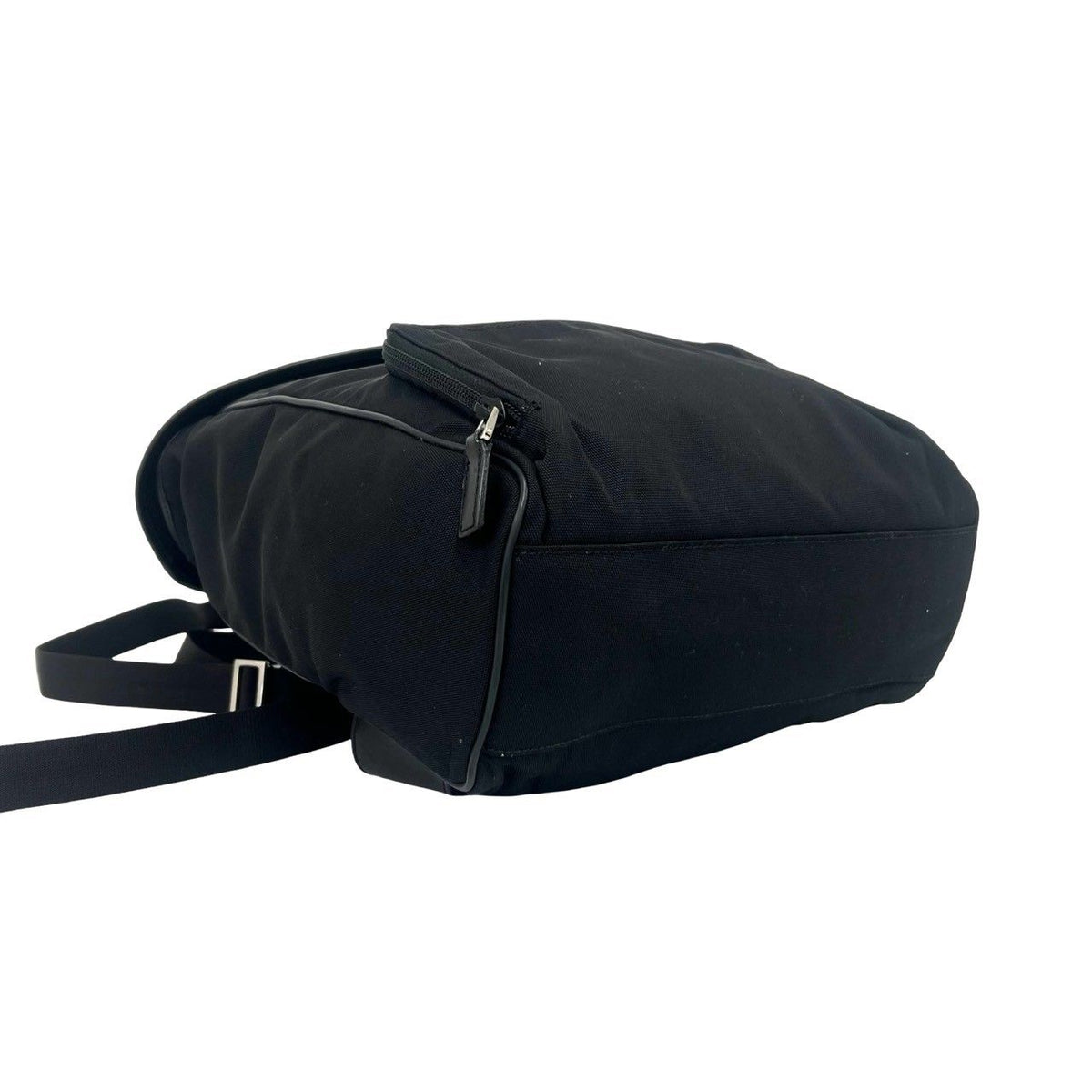 Gucci Logo Stamp Nylon Leather Backpack Black — view 7