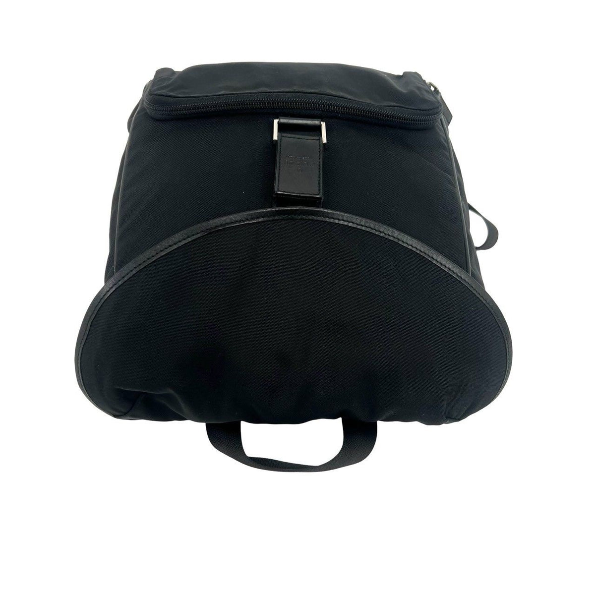 Gucci Logo Stamp Nylon Leather Backpack Black — view 4