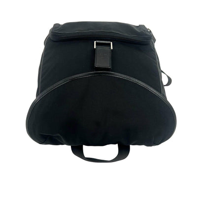 Gucci Logo Stamp Nylon Leather Backpack Black — view 4