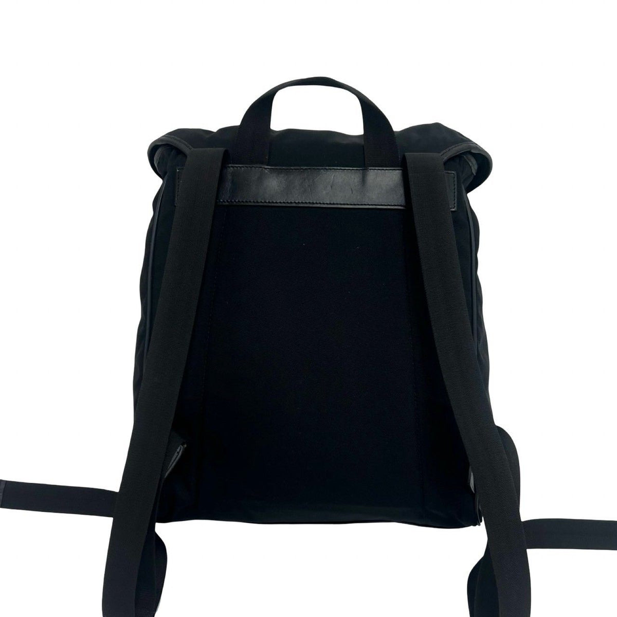Gucci Logo Stamp Nylon Leather Backpack Black — view 3
