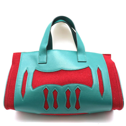 Hermes Petit H Tote PM Felt Gran Ash Red Green — view 2