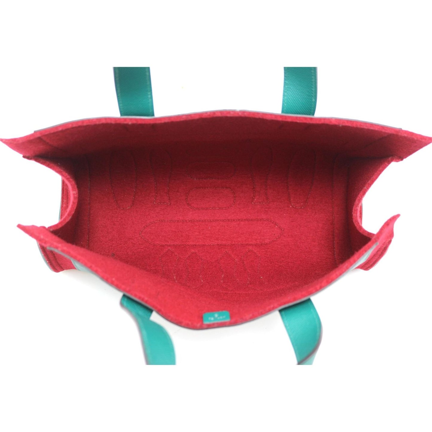 Hermes Petit H Tote PM Felt Gran Ash Red Green — view 5