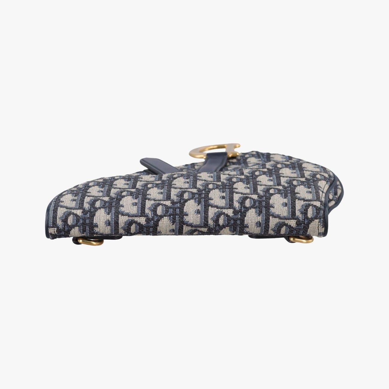 Dior Saddle Navy Jacquard Leather Shoulder Bag — view 8
