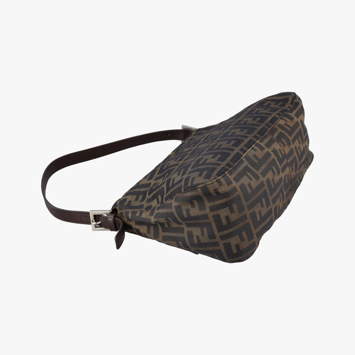 Fendi Baguette Zucchino Brown Canvas Shoulder Bag — view 7