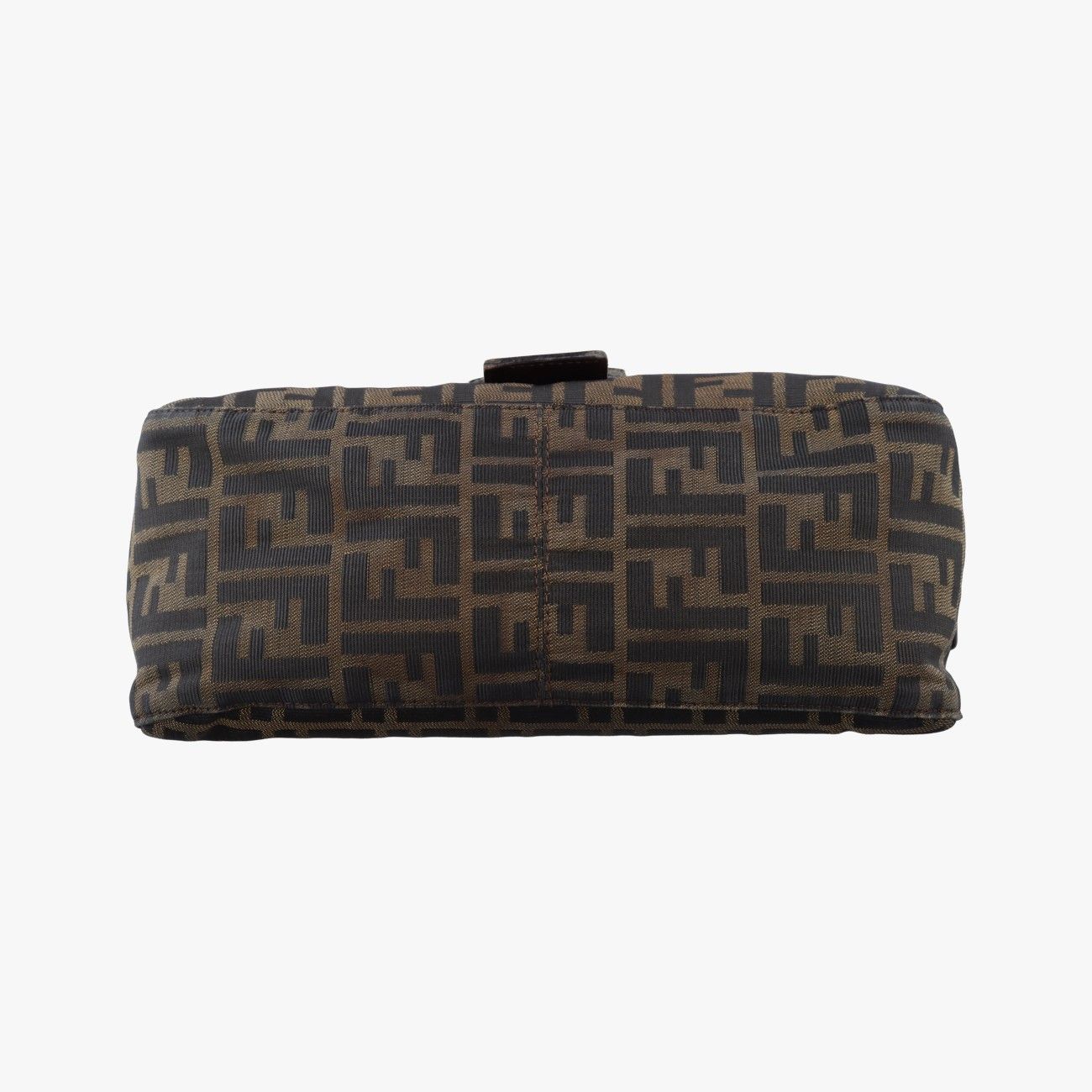 Fendi Baguette Zucchino Brown Canvas Shoulder Bag — view 3