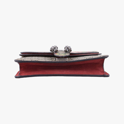 Gucci Dionysus Beige Red Multicolor Suede Shoulder Bag — view 3