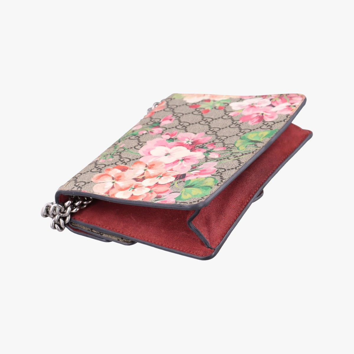 Gucci Dionysus Beige Red Multicolor Suede Shoulder Bag — view 7