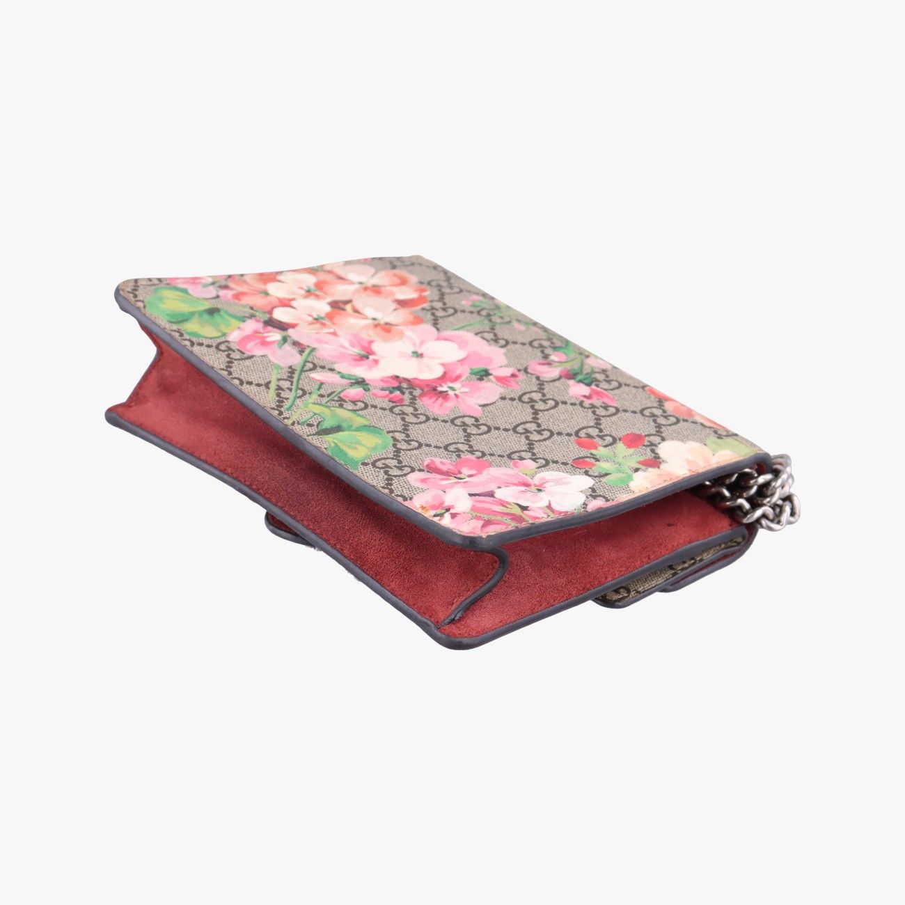 Gucci Dionysus Beige Red Multicolor Suede Shoulder Bag — view 6