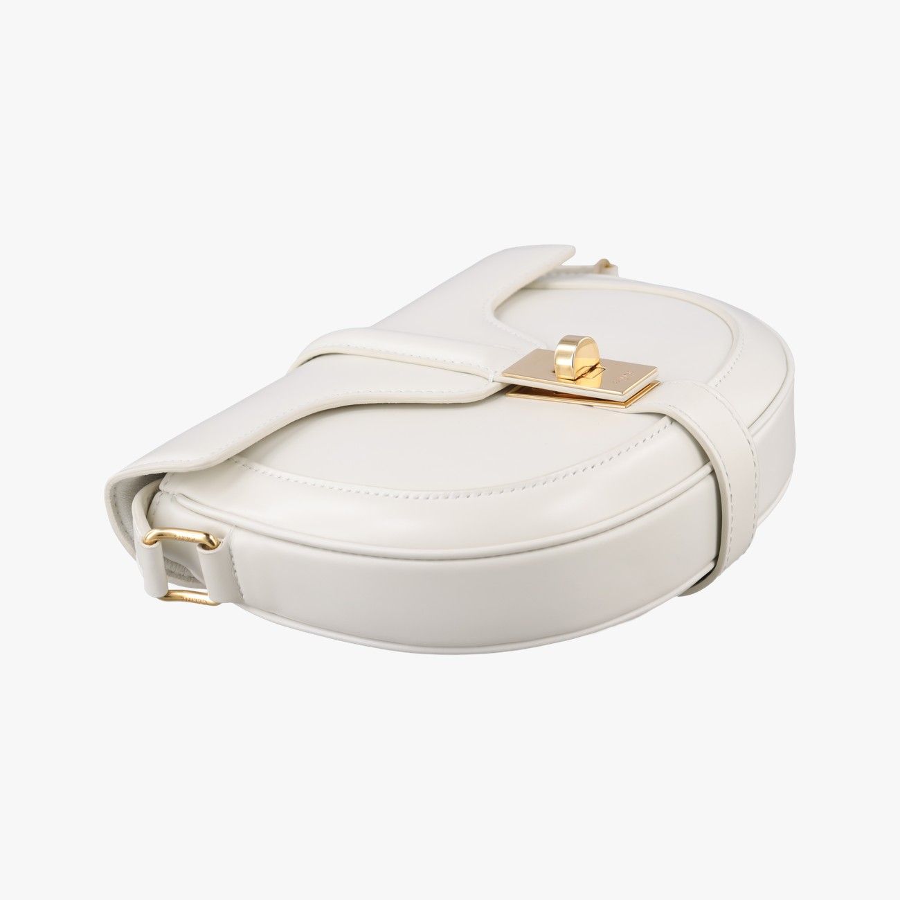 Celine Small Besace White Leather Shoulder Bag — view 5