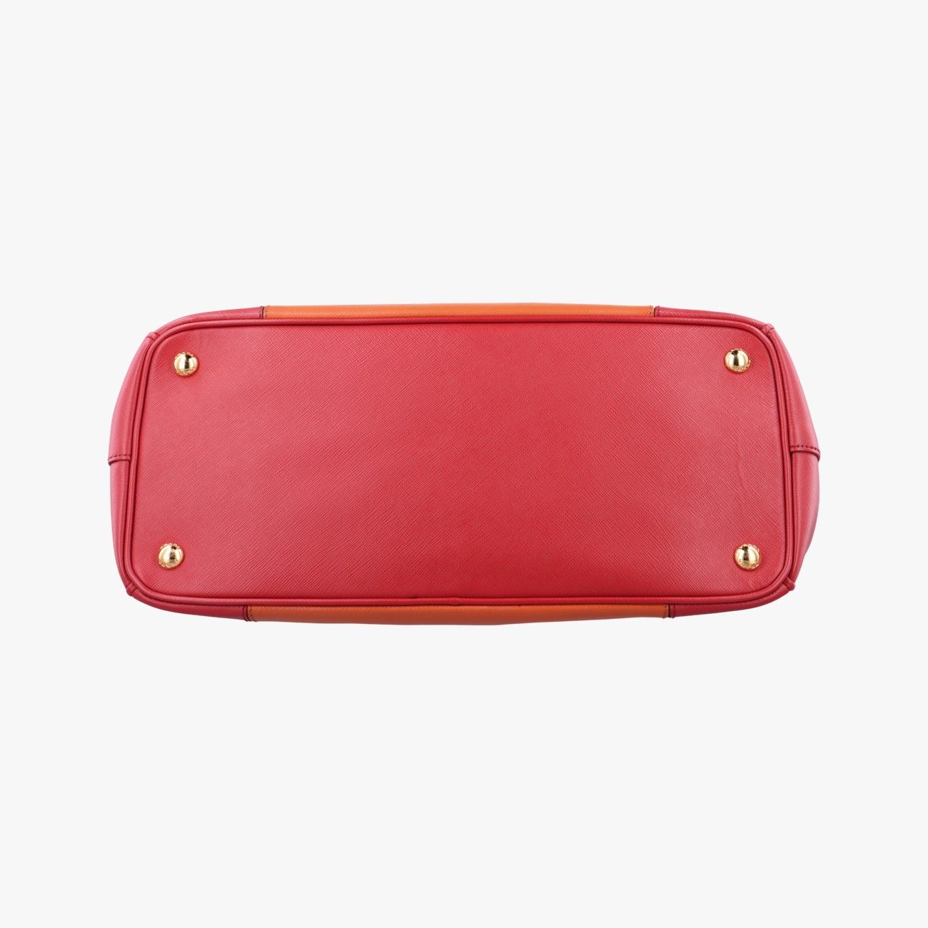 Prada Galleria Orange Red Saffiano Leather 31 Clutch — view 3