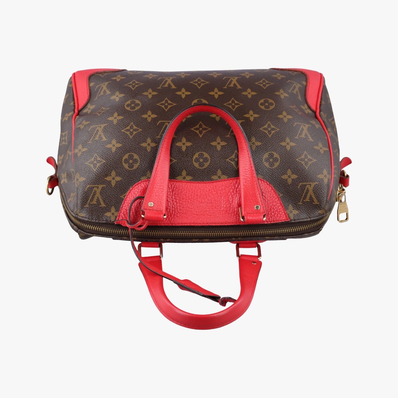 Louis Vuitton Retiro PM Monogram Brown Cerise Canvas Calfskin Shoulder Bag — view 8
