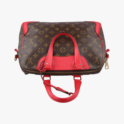 Louis Vuitton Retiro PM Monogram Brown Cerise Canvas Calfskin Shoulder Bag — view 8