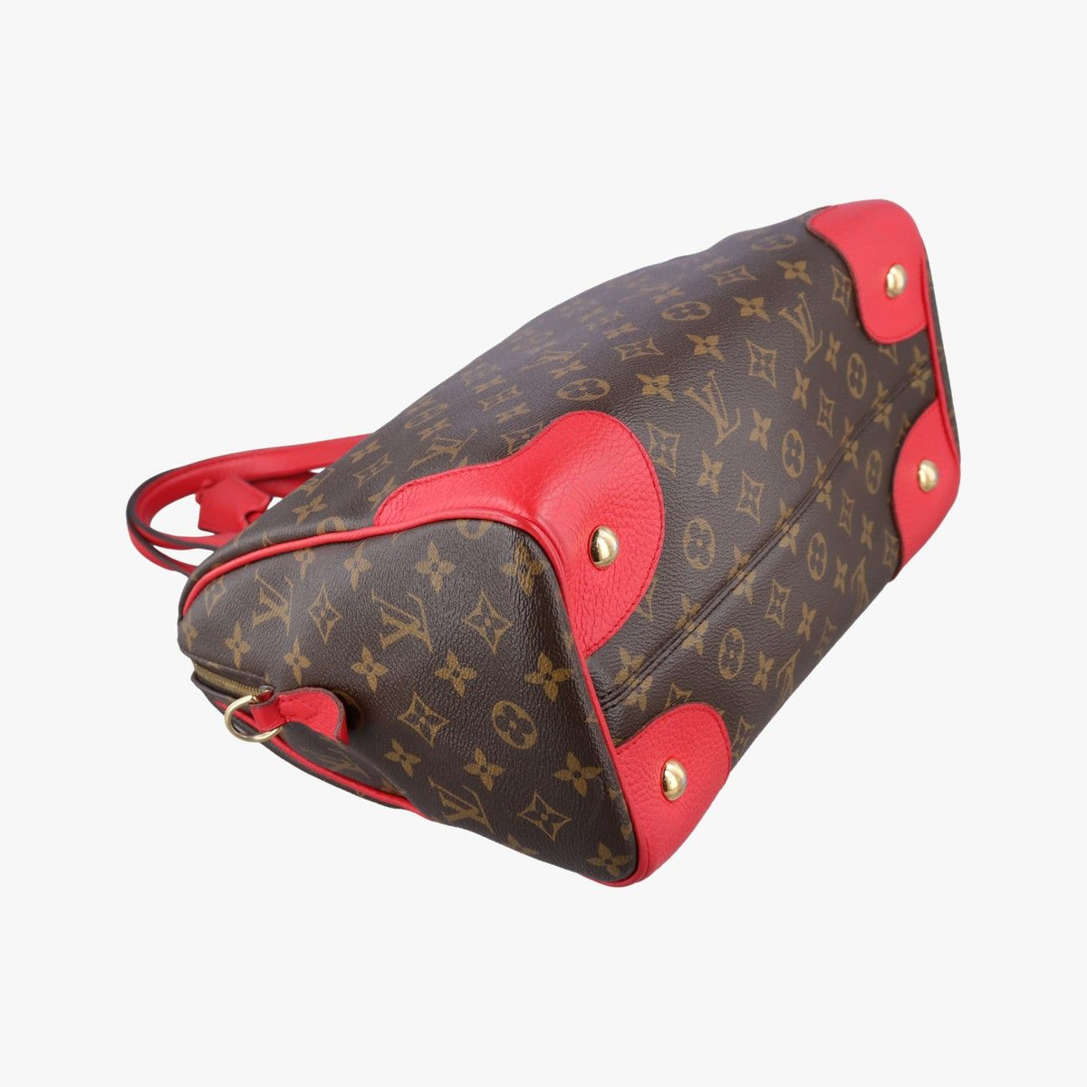 Louis Vuitton Retiro PM Monogram Brown Cerise Canvas Calfskin Shoulder Bag — view 7