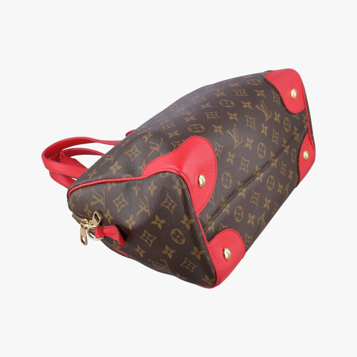 Louis Vuitton Retiro PM Monogram Brown Cerise Canvas Calfskin Shoulder Bag — view 5