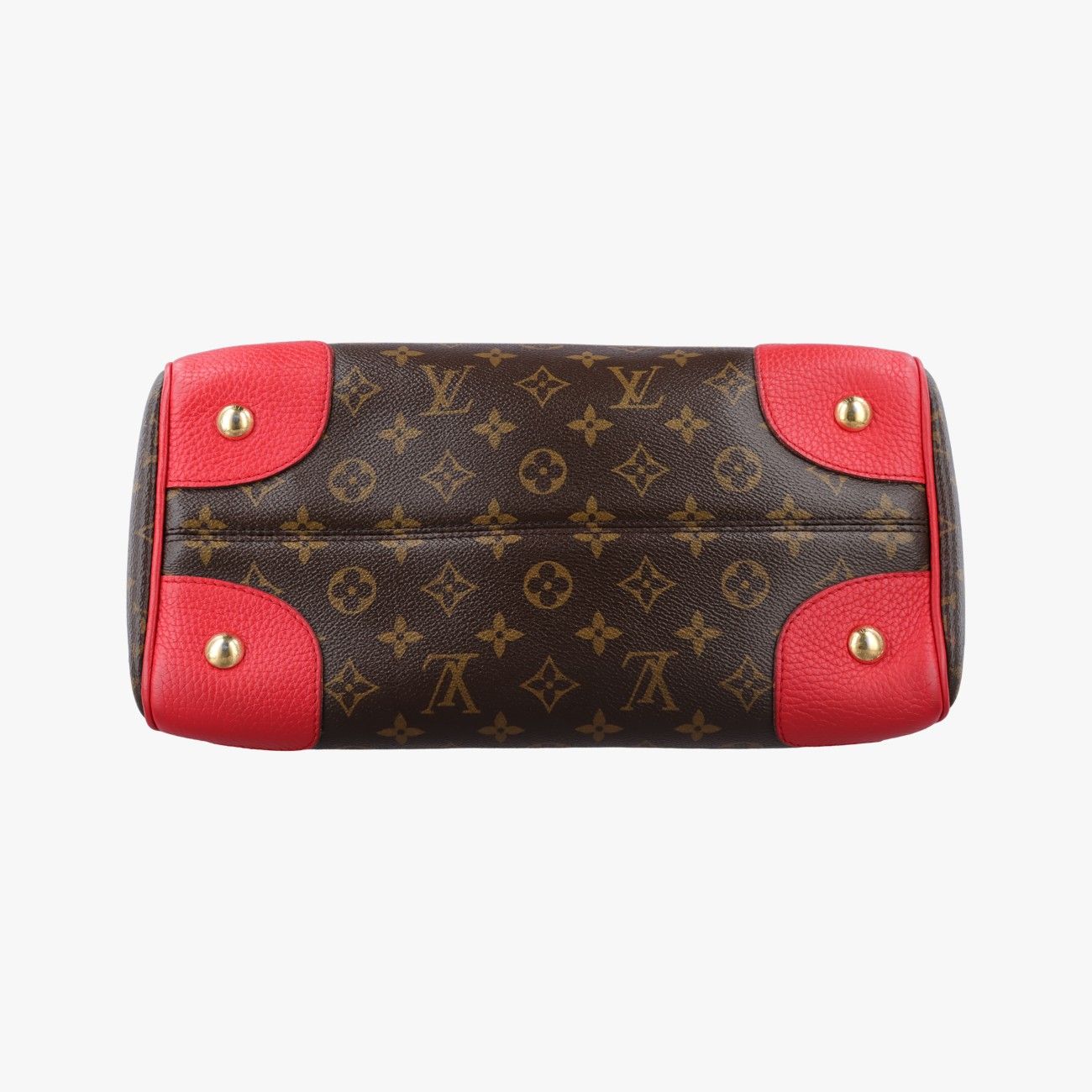 Louis Vuitton Retiro PM Monogram Brown Cerise Canvas Calfskin Shoulder Bag — view 3