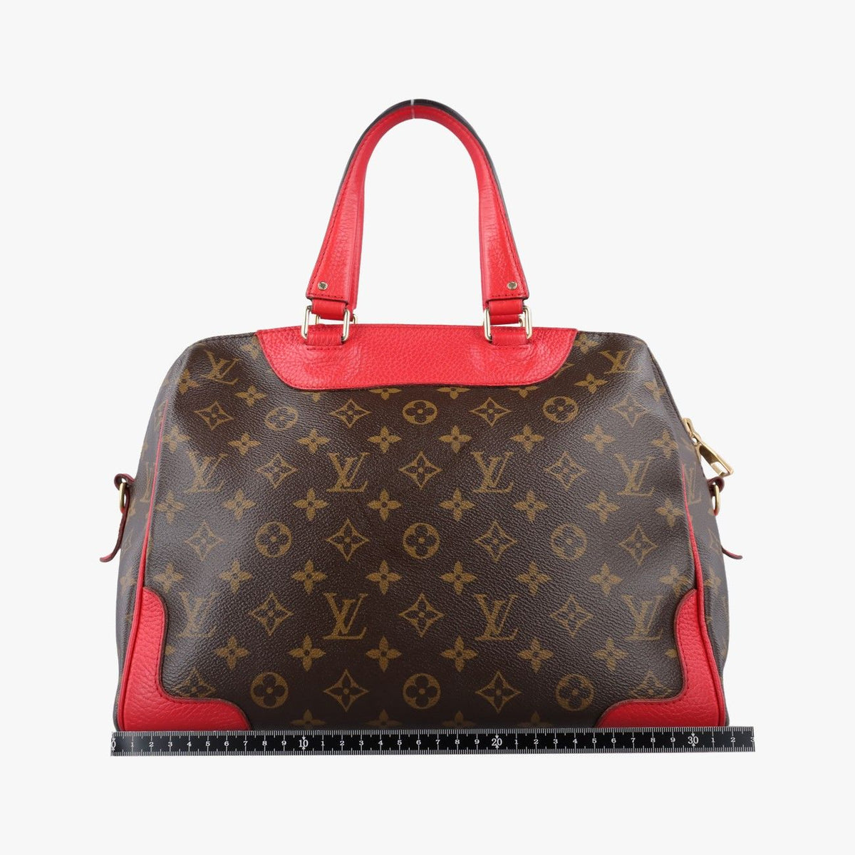 Louis Vuitton Retiro PM Monogram Brown Cerise Canvas Calfskin Shoulder Bag — view 2