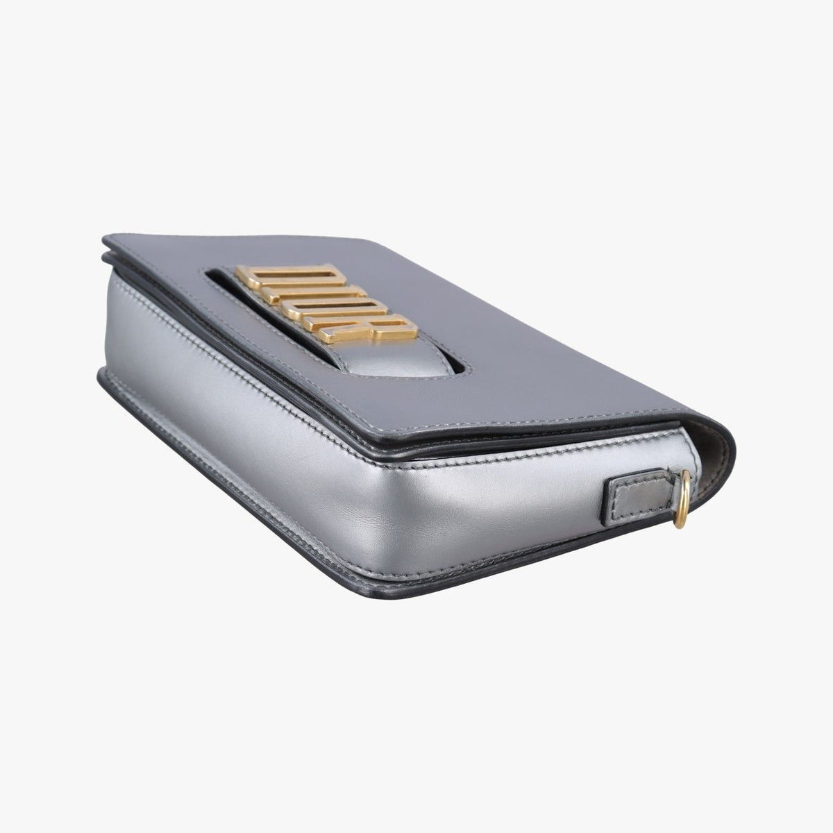 Dior Evolution Flap Bag Silver Leather — view 4
