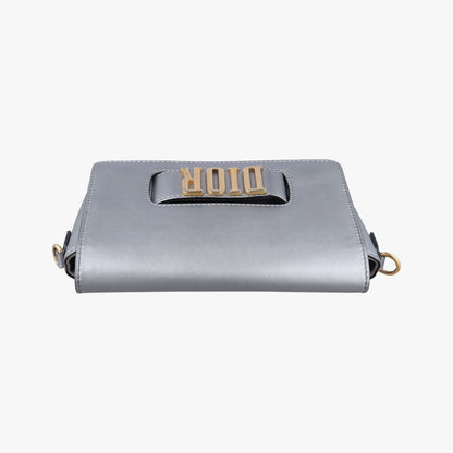 Dior Evolution Flap Bag Silver Leather — view 8