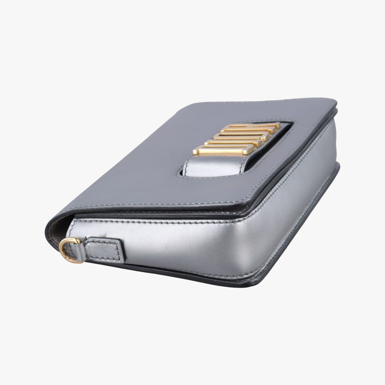 Dior Evolution Flap Bag Silver Leather — view 5