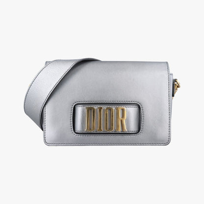 Dior Evolution Flap Bag Silver Leather