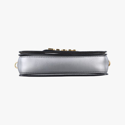 Dior Evolution Flap Bag Silver Leather — view 3