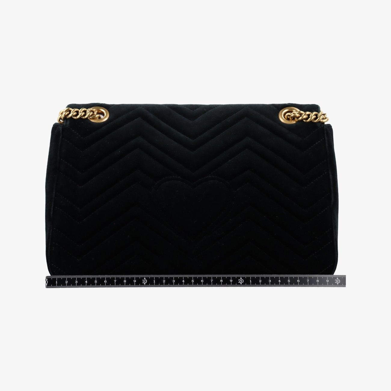 Gucci GG Marmont Black Multicolor Velour Shoulder Bag — view 2