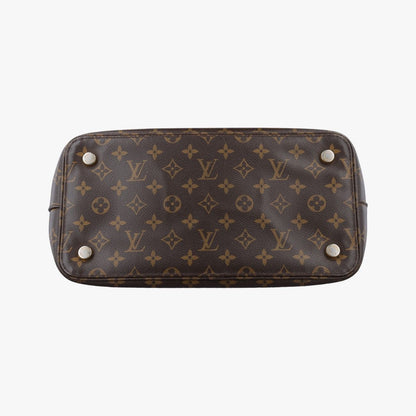 Louis Vuitton MM Monogram Brown Canvas Calfskin Handbag — view 3