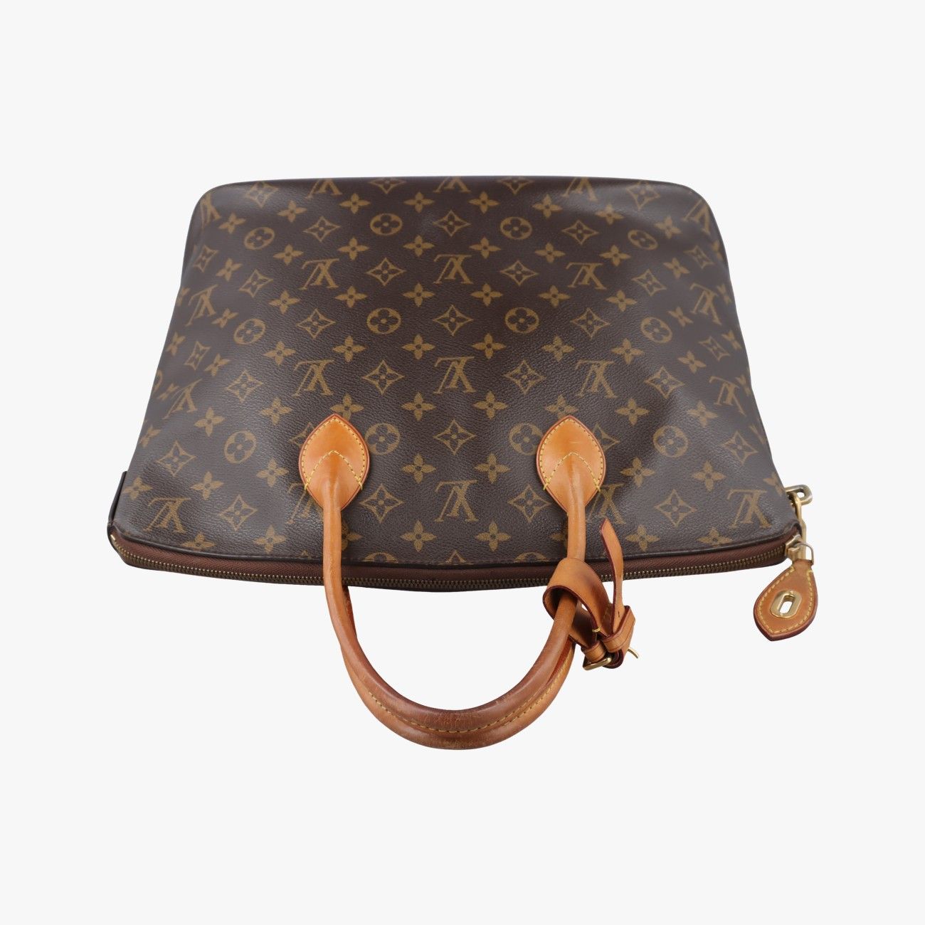 Louis Vuitton MM Monogram Brown Canvas Calfskin Handbag — view 8