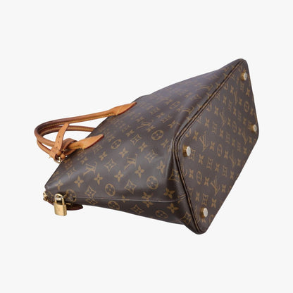 Louis Vuitton MM Monogram Brown Canvas Calfskin Handbag — view 5