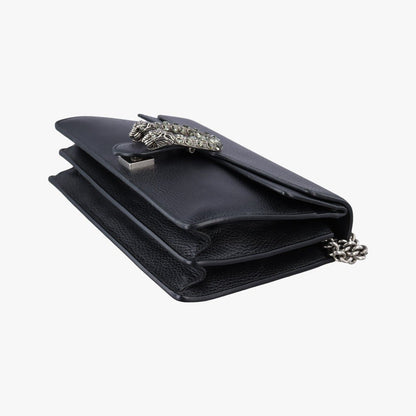 Gucci Dionysus Black Leather Shoulder Bag — view 4