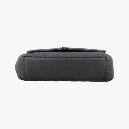 Saint Laurent Carre Gray Leather Shoulder Bag — view 3