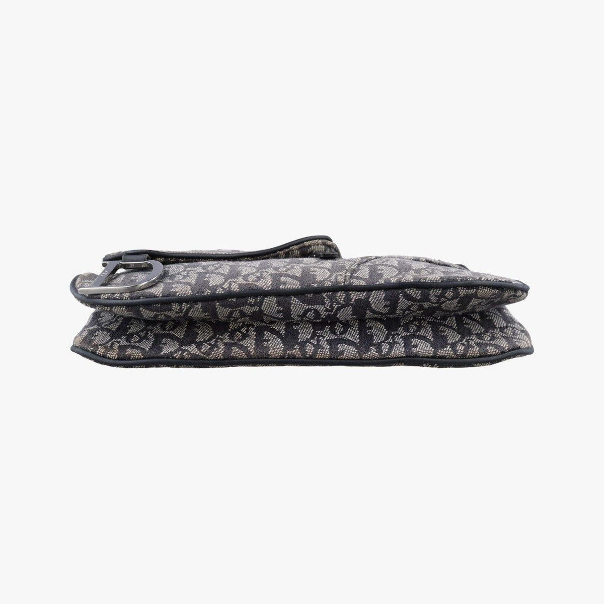 Dior Trotter Double Saddle Gray Brown Jacquard Shoulder Bag — view 3