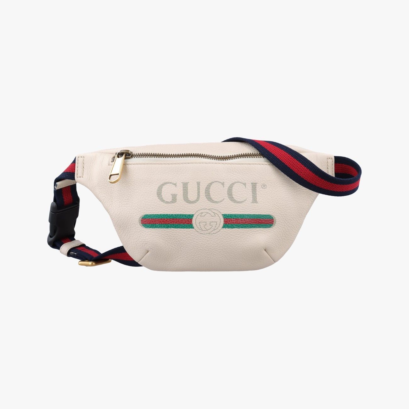 Gucci Print White Leather Handbag