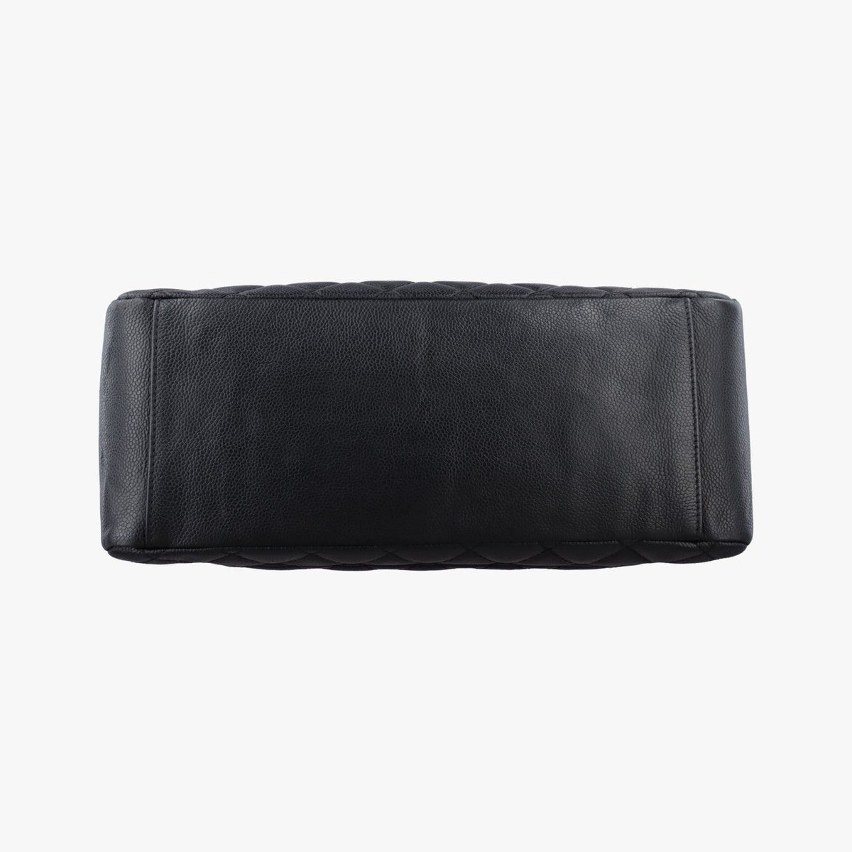 Chanel Quilted CC Logo Grand Shopping Tote GST Black Caviar Leather — view 3