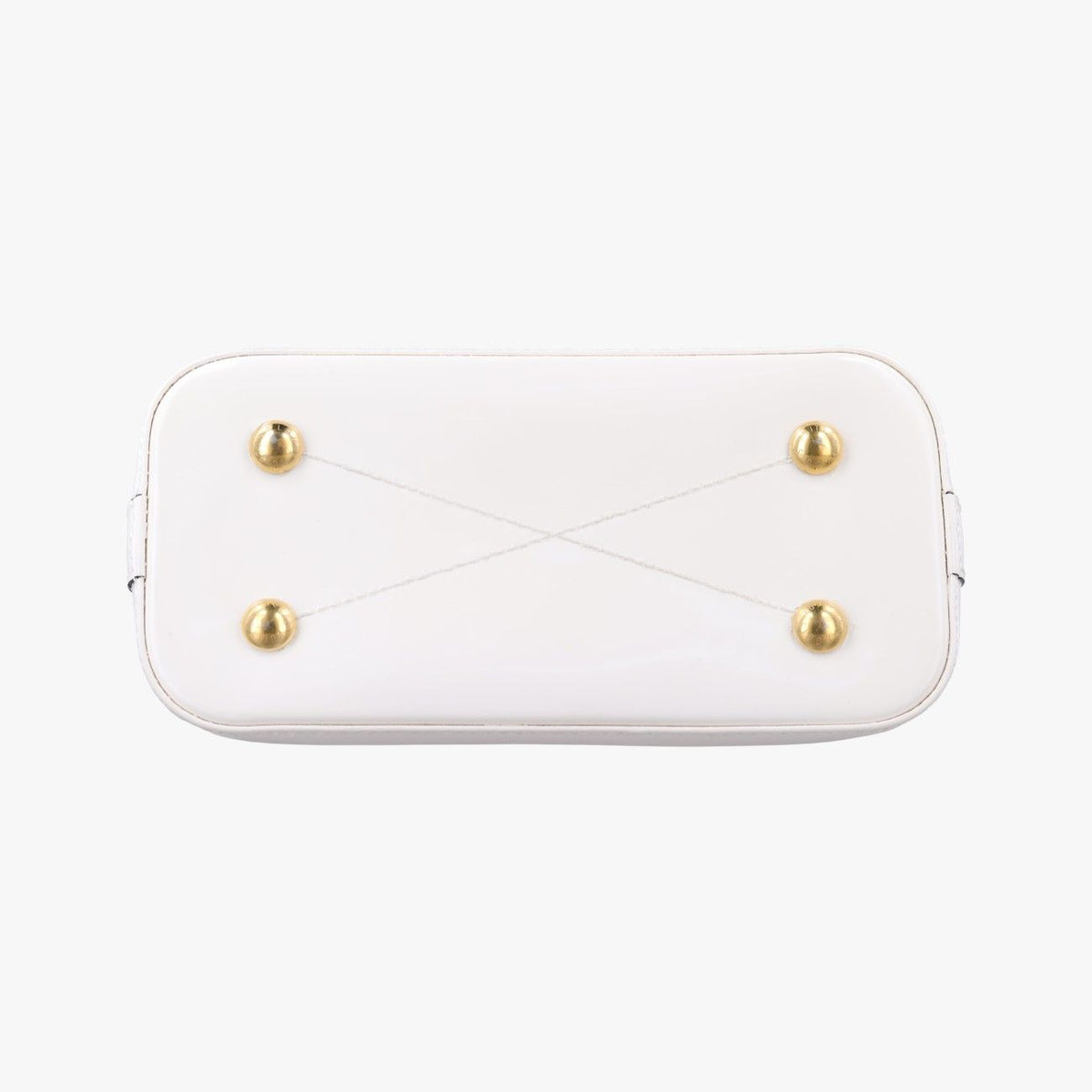 Louis Vuitton Alma BB White Vernis Handbag — view 3
