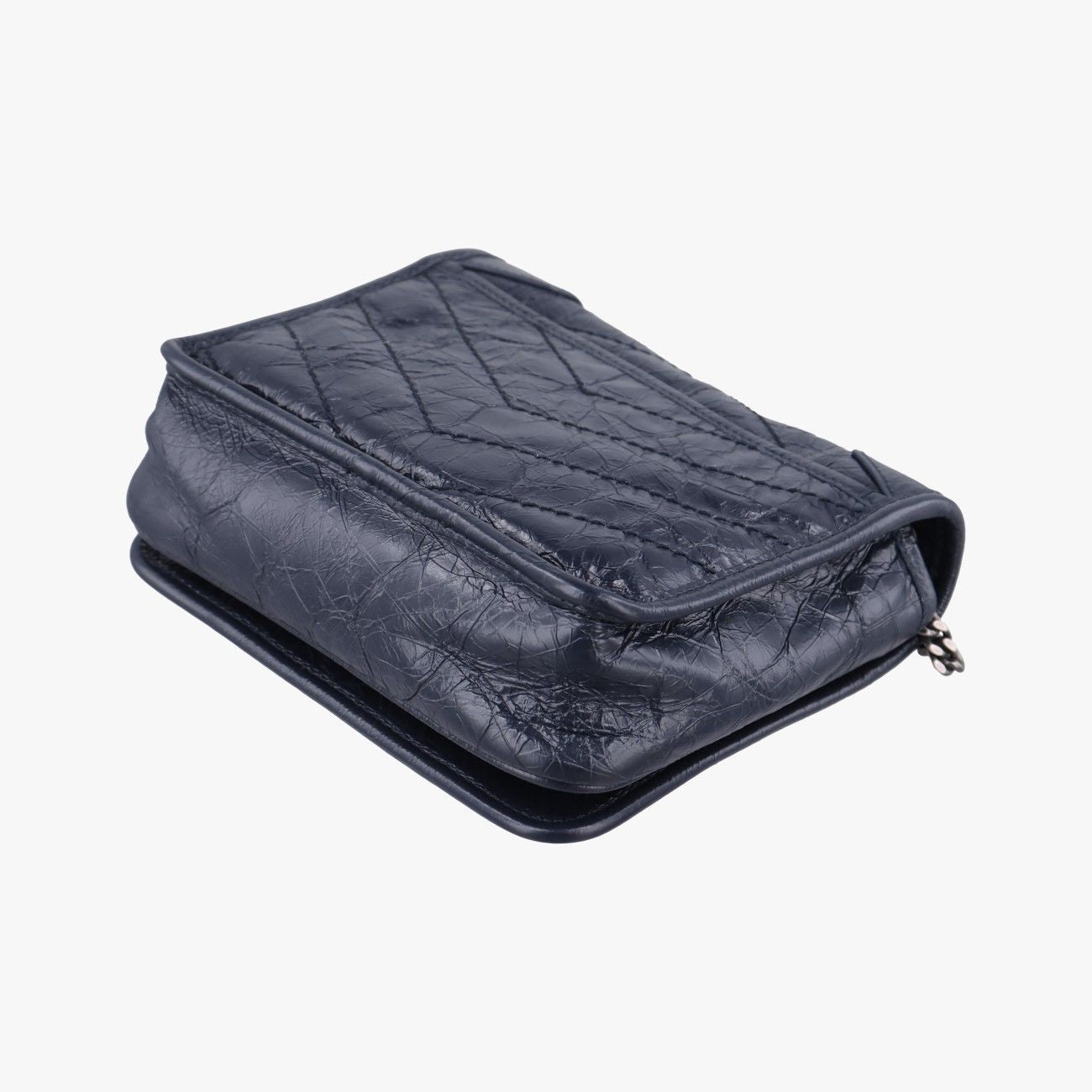 Saint Laurent Niki Navy Leather Shoulder Bag — view 6