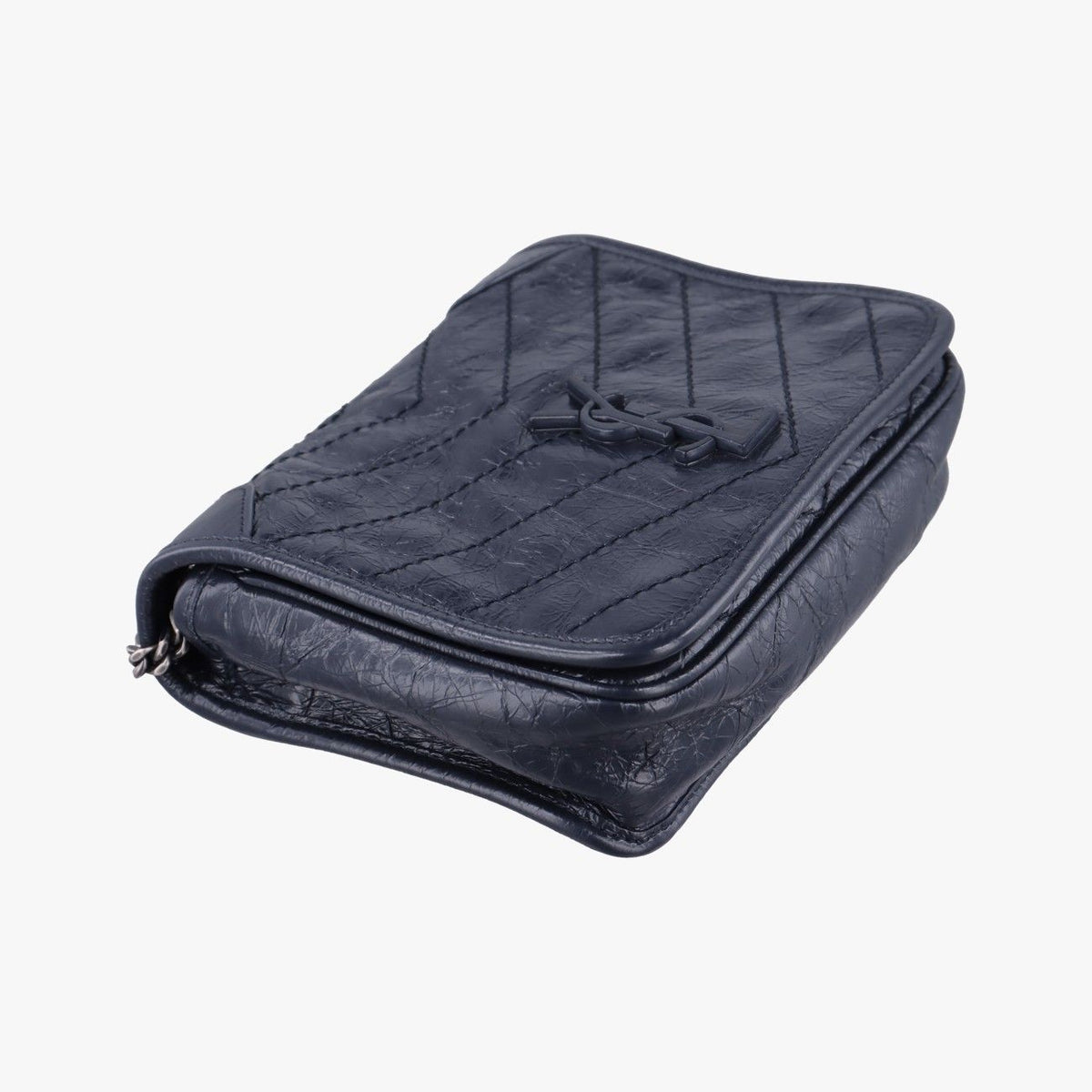 Saint Laurent Niki Navy Leather Shoulder Bag — view 5