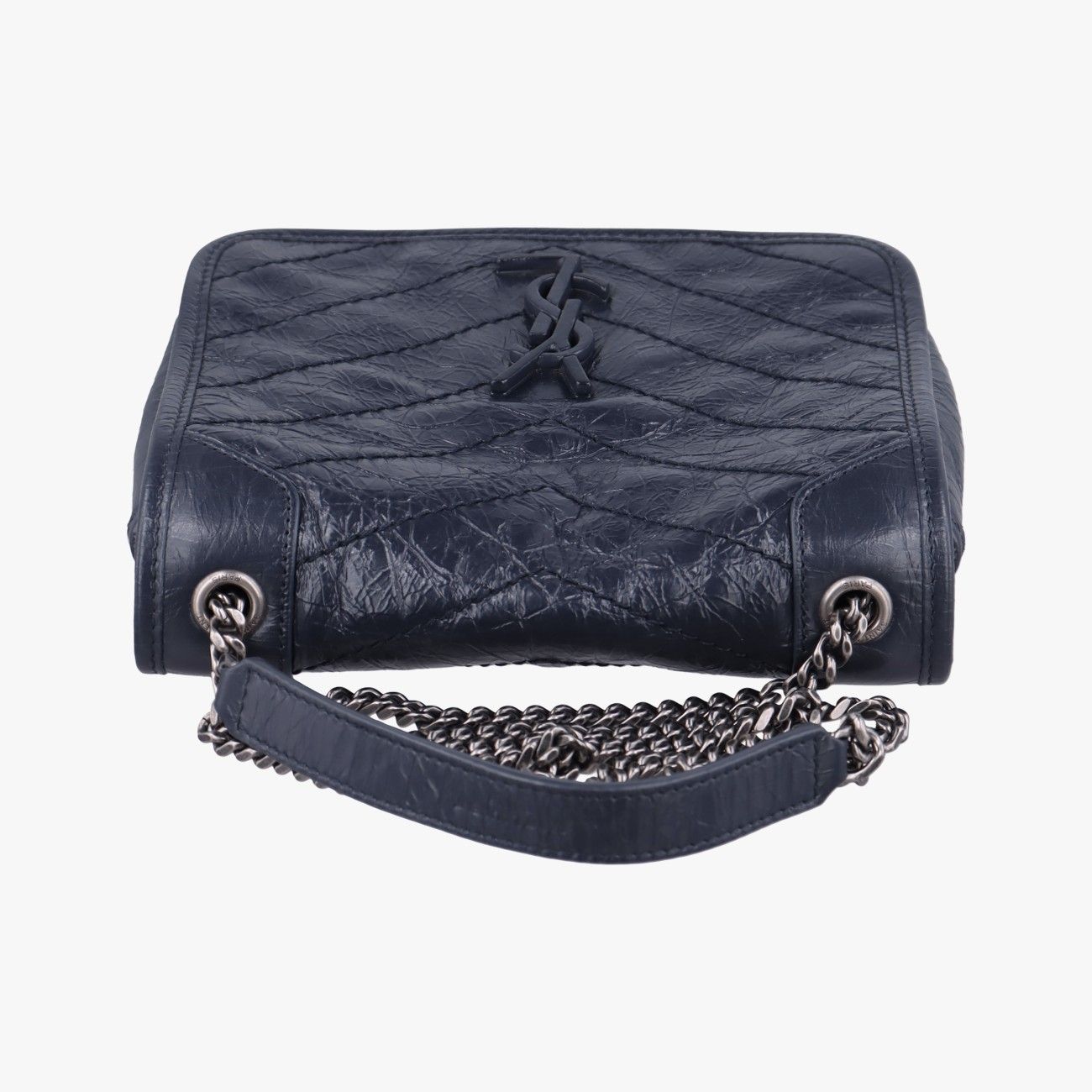 Saint Laurent Niki Navy Leather Shoulder Bag — view 8