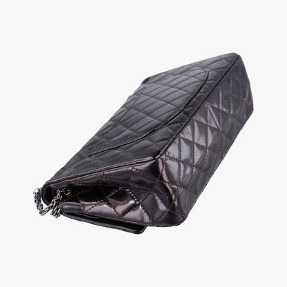 Chanel 2.55 Double Flap Quilted Wine Red Patent Handbag — view 7