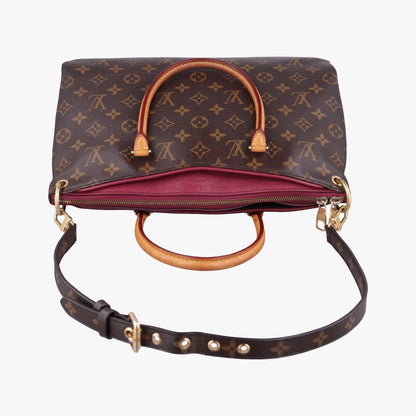 Louis Vuitton Pallas Monogram Brown Cerise Canvas Calfskin Handbag — view 8
