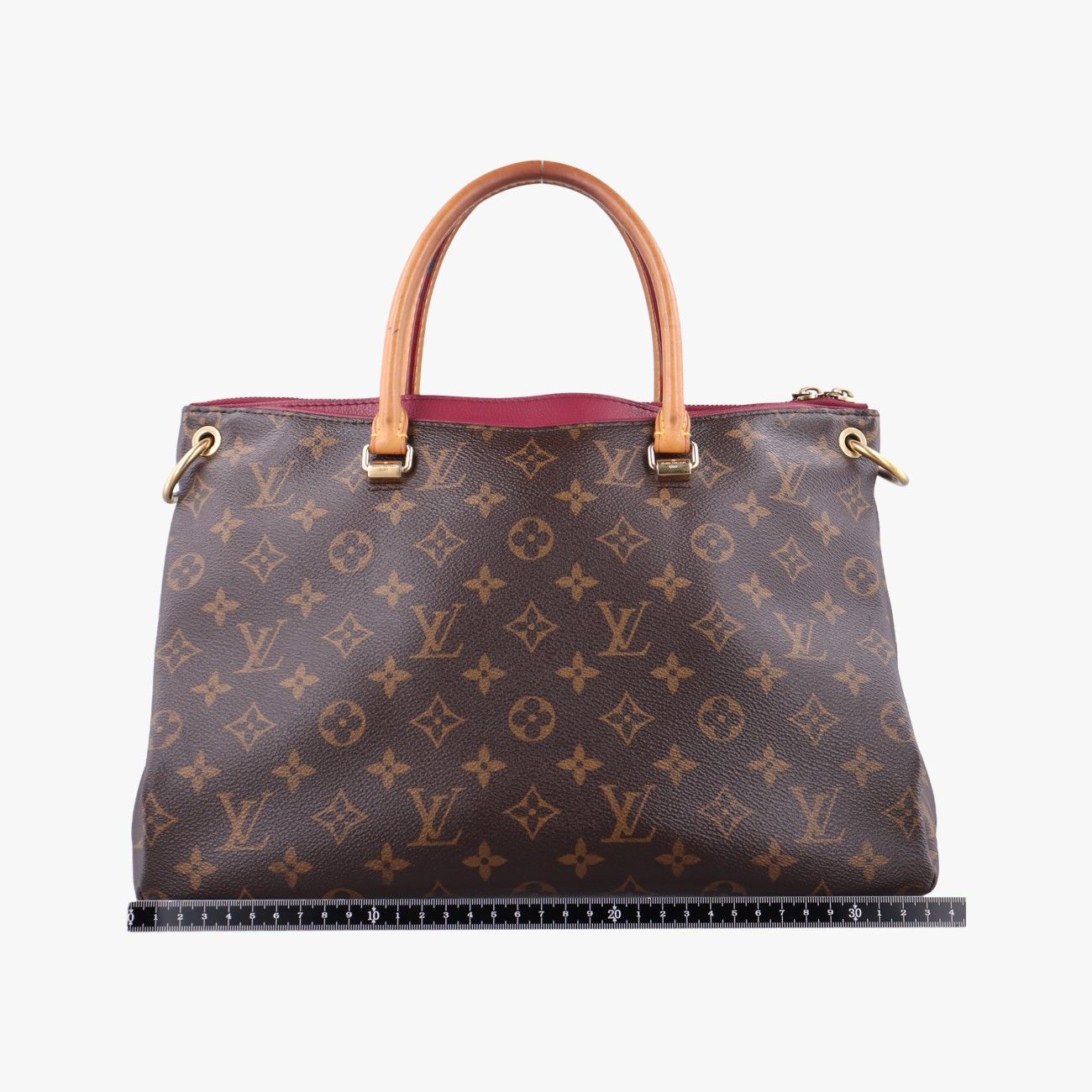 Louis Vuitton Pallas Monogram Brown Cerise Canvas Calfskin Handbag — view 2