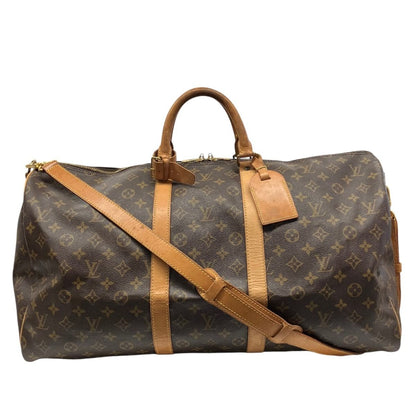 Louis Vuitton Keepall Bandouliere 55 Monogram Boston Bag Canvas