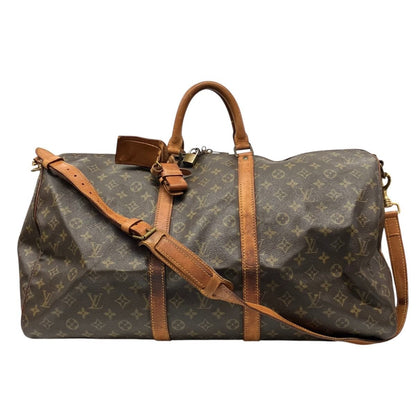 Louis Vuitton Keepall Bandouliere 55 Monogram Boston Bag Canvas