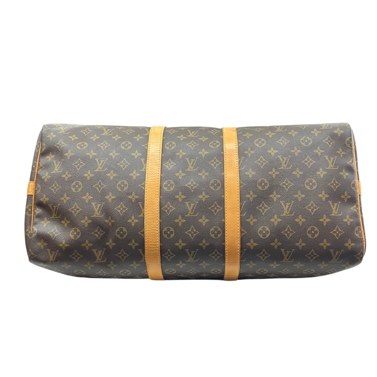 Louis Vuitton Keepall Bandouliere 55 Monogram Boston Bag Canvas — view 3