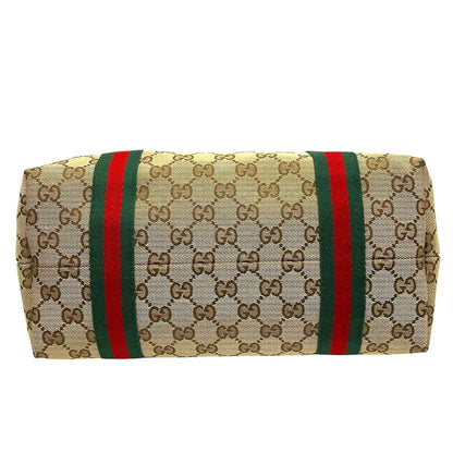 Gucci Sherry Line Tote Canvas Leather — view 3